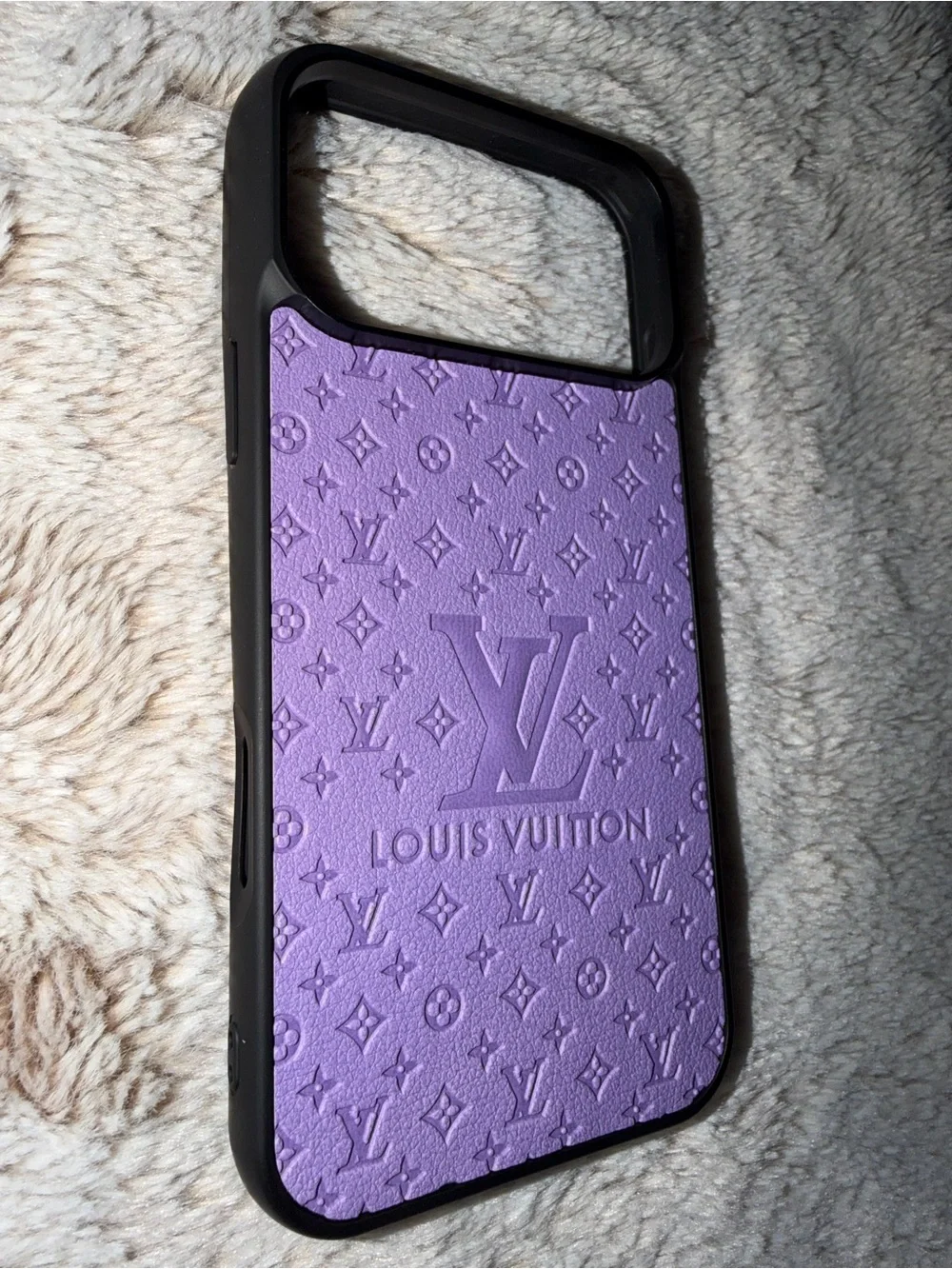 17 pro max Lilac Monogram Leather iPhone Case